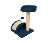 Wintem - Arbre à Chat 50 cm avec Plateforme rembourrée et Arche en sisal Naturel, Arbre Compact Peu encombrant avec Boule Suspendue, idéal pour Jouer et détendre Le Chat (Bleu)