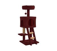 Wintem - Arbre à Chat de 92 cm avec Niche fermée et Plateformes à Plusieurs Niveaux, Colonne en sisal Naturel et échelle intégrée, idéal pour Jouer au Quotidien et se détendre, Structure compacte