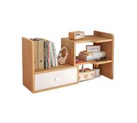Wintem - Bibliothèque en Bois Peu encombrante avec 5 Compartiments et 1 tiroir Extensible, Design modulaire, Facile à Assembler et Durable