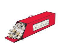 Wintem - Boîte à rouleaux de papier en tissu Oxford avec poignée et fenêtre transparente, idéale pour stocker du papier cadeau de Noël et du papier cadeau dans l'ordre et à l'abri de la poussière et