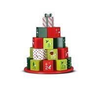Wintem - Calendrier de l'Avent 2025 avec 25 tiroirs décoratifs réutilisables pour Noël, idée cadeau bricolage, arbre de l'Avent élégant en bois pour friandises et surprises