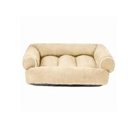 Wintem - Canapé 4XL Beige pour Chiens Doux avec Bords surélevés, lit intérieur Anti-Stress pour Chiens et Chats, Support tête et Cou, Usage Quotidien, Design élégant et Lavable