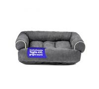 Wintem - Canapé 4XL Gris pour Chiens Doux avec Bords surélevés, lit intérieur Anti-Stress pour Chiens et Chats, Support tête et Cou, Utilisation Quotidienne, Design élégant et Lavable