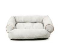 Wintem - Canapé L Gris Clair pour Chiens Doux avec Bords surélevés, lit intérieur Anti-Stress pour Chiens et Chats, Support tête et Cou, Utilisation Quotidienne, Design élégant et Lavable