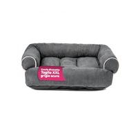 Wintem - Canapé XXL Gris pour Chiens Doux avec Bords surélevés, lit intérieur Anti-Stress pour Chiens et Chats, Support tête et Cou, Usage Quotidien, Design élégant et Lavable