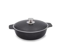 Wintem - Casserole anti-adhésive de diamètre 24 cm Capacité 2,9 L avec couvercle en aluminium pour induction, parfaite pour soupes et risots, utilisation même au four, casserole antiadhésive durable