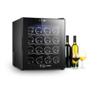 Wintem Cave à vin double température pour 16 bouteilles - Mini réfrigérateur réfrigéré avec éclairage LED, silencieux, réglage 12-18°C | Idéal pour les amateurs de vin