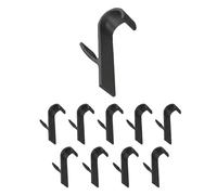 Wintem - Crochets porte-manteaux chauffe-serviettes en lot de 10, noirs en plastique robuste, faciles à installer sur radiateur et portes sans trous, crochet gain de place pour maison, bureau, salle