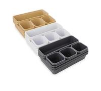 Wintem - Ensemble de rangement de tiroirs 8 pièces en polypropylène résistant pour cuisine, bureau et salle de bain, design modulable pour objets de différentes tailles, facile à nettoyer et peu