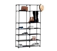 Wintem - Étagère modulaire Multifonction avec 14 étagères Robustes en TNT, Structure encastrée Peu encombrante pour Maison, entrée et Chambre, Facile à Assembler et Adaptable à Chaque Environnement