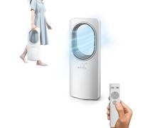 Wintem Freezy Ventilateur tour sans pales avec télécommande et minuteur, refroidisseur vortex avec oscillation, 3 modes et 3 vitesses, minuterie 15 heures, 50 W