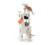 Wintem Griffoir de 170 cm avec Niche pour Chat Arbre Aire de Jeux pour Chat (Blanc)