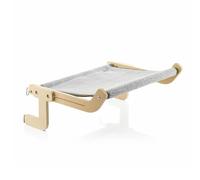 Wintem - Hamac pour Chats Suspendus jusqu'à 20 kg en Tissu résistant avec Support en Bois et métal, Facile à Monter sur fenêtres, Murs, Meubles ou Coins - Accessoire pour Chat