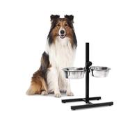 Wintem - Lève-vitre pour Chien relevé réglable de 10 à 45 cm avec 2 Bols de 1 L en Acier pour Alimentation Confortable et hygiénique, idéal pour améliorer la Digestion et la Position de l'animal
