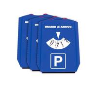 Wintem Lot de 3 grattoirs à glace 2 en 1 à trois côtés avec disque horaire pour voiture 12 x 15,5 cm - vitres sans danger - Disque horaire intégré - Matériau résistant à la température Regide - Design