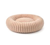 Wintem - Niche pour Chien intérieur Donut Anti-Stress Douce et Lavable avec Fond antidérapant, Design Enveloppant pour détente Profonde, idéal pour Le Repos Quotidien de Chiens et Chats (Beige, XL Ø