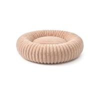 Wintem - Niche pour chien intérieur Donut anti-stress douce et lavable avec fond antidérapant, design enveloppant pour détente profonde, idéal pour le repos quotidien de chiens et chats (Beige, L Ø 60