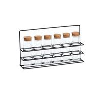 Wintem Petits bocaux à épices 55 ml avec organisateur en métal de soutien - Idéal pour garder vos épices fraîches pendant longtemps grâce aux bouchons en liège - Convient également pour servir les