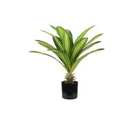 Wintem Plante Artificielle de Dracaena en polyéthylène 60 cm avec 19 Feuilles et Pot avec Mousse, décoration intérieure