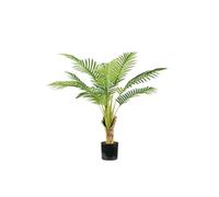 Wintem Plante de Palmier Areca Artificielle avec 9 Feuilles, 90 cm, Vase avec Mousse Naturelle, Plante décorative pour intérieur