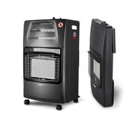 Wintem Poêle à gaz noir à GPL 4,2 kW avec 3 niveaux de chauffage et allumage sécurisé piézoélectrique - Facile à déplacer grâce aux roues confortables - Idéal pour les environnements intérieurs