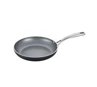 Wintem Poêle évasée en aluminium 40 cm avec poignée ergonomique - écologique et double fond breveté de 22,7 cm - Convient aux plans à induction, vitrocéramique, gaz et électrique - Résistant à la