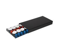 Wintem - Porte-capsules 2 en 1 avec base pour machine à café, structure en métal peint, tiroir amovible, gain de place pour la maison et le bureau, compatible avec les capsules les plus réputées