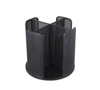 Wintem - Porte-gobelets en plastique rotatif à 360° avec 4 compartiments peu encombrants, organiseur multifonction de table pour cuisine et bureau, structure résistante, facile à nettoyer