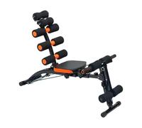 Wintem - Salle de gym à la Maison Banc Multifonctionnel 22 en 1 pour Entraînement Complet à La Maison avec Dossier Inclinable, Siège Pivotant, Extenseurs Élastique et Structure Pliante Gain de place