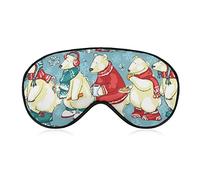 Winter Bears Sleep Eye Mask Couverture de sommeil douce Couverture de masque de sommeil avec les yeux bandés pour le voyage du sommeil