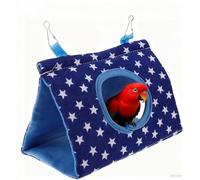 Winter Bird Hammock - Soft Velvet Parakeet and Conure Nest, Hanging Triangular Bird House Tent for Cockatiels and Canaries | Warm Sleeping Bed for Cage Comfort Cold Protection