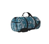 Winter Blue Wet Abstract Paint Leaks Sac de sport Sac fourre-tout Sac de sport étanche avec bandoulière Fermeture éclair 2 poches latérales pour homme et femme, sac à bandoulière de voyage et de range