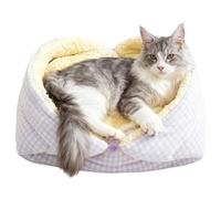 Winter Cat Bed - 29.92x22.83 inches Cat Sleeping Bag, Winter Plush Pet House, Cold Weather Cave for Living Room | Bedroom Garage Playing Resting Napping Puppy Kitten Use Accessories