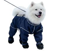 Winter Coat for Dogs - Waterproof Non Slip Cold Weather Puppy Outfits with Attached Boots, Winter Dog Clothes Warm Outdoor Jacket for Puppy Walking Traveling Hiking Home Indoor Pet Apparel