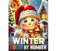 Winter Color by Number: New Large Print 2025 Christmas Color By Number Book Holiday Cookies, Cute Penguin Winter, Christmas Tree Patterns, Gifts & More