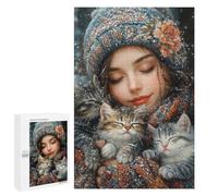 Winter Cozy Cats-1 Puzzle 1000 Pièces Educa Jouet en Bois Cadeau Unique Décoration Intérieure Jeu Éducatif Challenge Toy Adultes Et Enfants À Partir De 14 Ans 1000 PCS