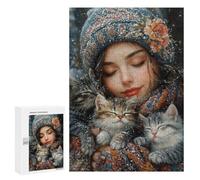 Winter Cozy Cats-1 Puzzle 1000 Pièces Educa Jouet en Bois Cadeau Unique Décoration Intérieure Jeu Éducatif Challenge Toy Adultes Et Enfants À Partir De 14 Ans 300 PCS