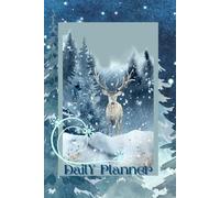 Winter Deer Daily Planner 6 x 9 | 140 Page Portable Nature Organizer with Snowy Forest Cover for Daily Planning & Goals