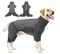 Winter Dog Clothes, Cold Weather Windproof Puppy Jacket with High Collar, Adjustable Winter Pet Outfit for Medium and Large Dogs, Perfect for Walking, Camping and Outdoor Activities in Cold Seasons