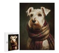 Winter Dog Scarf Accessories Puzzle 500 Pièces Educa Jouet en Bois Cadeau Unique Décoration Intérieure Jeu Éducatif Challenge Toy Adultes Et Enfants À Partir De 14 Ans 500 PCS