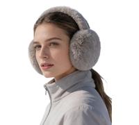 Winter Ear Covers - Foldable Windproof Earmuffs for Girls Women Ladies Teens | Plush Faux Polyester Fabric with Soft Lining, Warm Adjustable Outdoor Accessory for Commuting Cycling Travel School