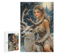 Winter Fantasy with Deer-2 Puzzle 1000 Pièces Educa Jouet en Bois Cadeau Unique Décoration Intérieure Jeu Éducatif Challenge Toy Adultes Et Enfants À Partir De 14 Ans 1000 PCS