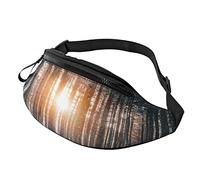 Winter Forest Sun Fanny Pack pour Femmes Hommes Mode Taille Sac Ceinture Sacs avec Sangle Réglable Casual Bum Sac pour Cyclisme Entraînement Randonnée Voyager Courir Sport