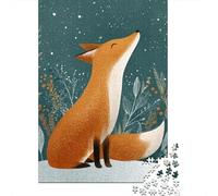 Winter Fox Illustration-2 Puzzle 1000 Pièces Cadeau Unique Jeu Éducatif Défi Jouet À De Qualité Supérieure Peinture Art pour Adultes Et Enfants À Partir De 12 Ans 70x50cm/1000pcs