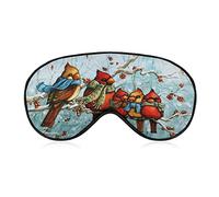 Winter Fun Bird Sleep Eye Mask Couverture de sommeil douce Couverture de masque de sommeil avec les yeux bandés pour le voyage du sommeil
