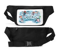 Winter Fun on Frozen Pond Sac banane unisexe Noir