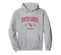 Winter Garden Florida FL Vintage Sports Design Imprimé Rouge Sweat à Capuche