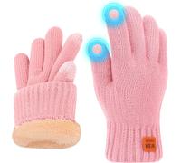 Winter Gloves Women Thermal Touch Screen Gloves With Fleece Lining Soft Warm Knit Glove For Running And Skiing"".[J61]