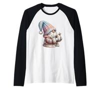 Winter GNOME Hot Cocoa Mug for Xmas Pastel Christmas GNOME Manche Raglan