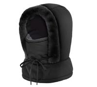 Winter Hat - Artificial Leather 42x62cm, Ski Hat Thickened Warm | Windproof Hood, Face Cover Scarf, Cold Weather Hats For Camping, Hiking, Cycling, Skiing, Outdoor Winter Activities, Unisexe